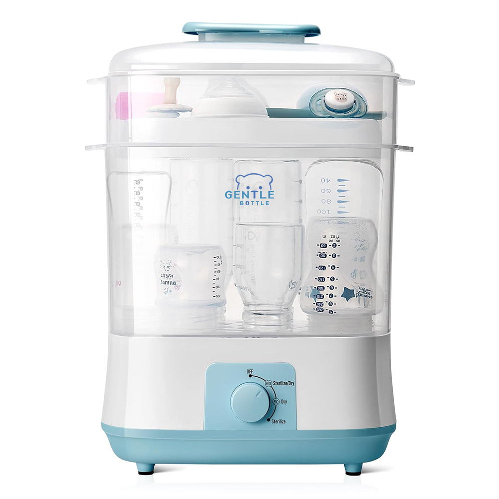 GentleBottle Baby Bottle Sterilizer and Dryer - Large Capacity Steam Sanitizer