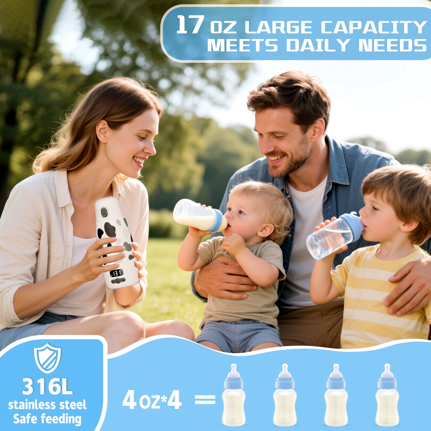 Portable smart thermostatic bottle & Superfast Portable Breast Milk