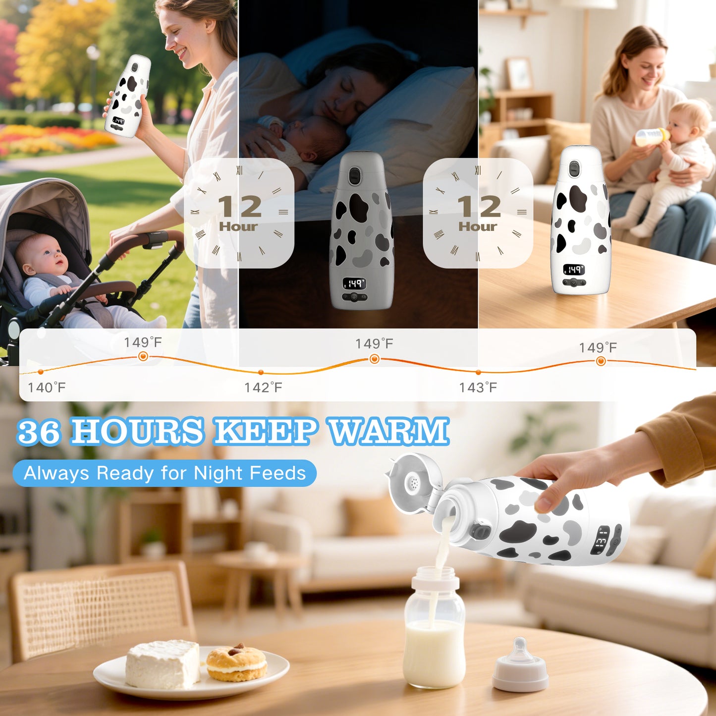 Portable smart thermostatic bottle & Superfast Portable Breast Milk